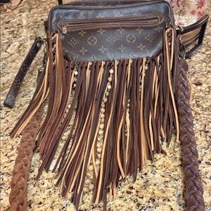 Stylish Brown Fringe Crossbody Bag